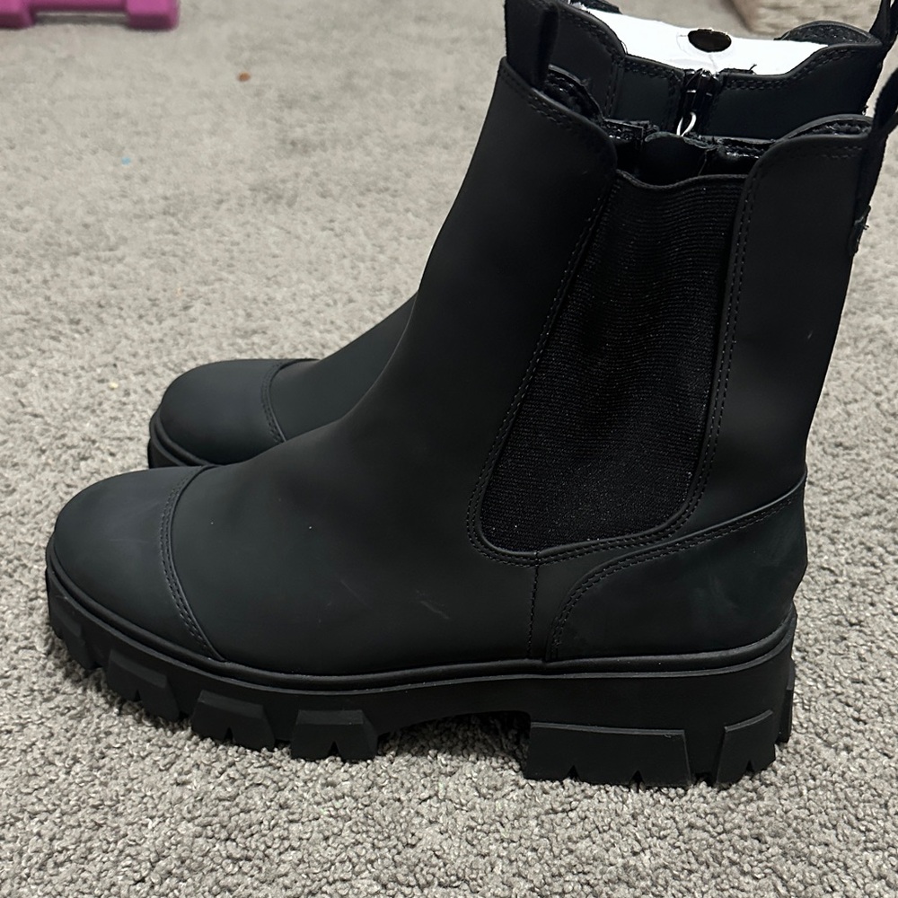 a new day Black Combat Boots